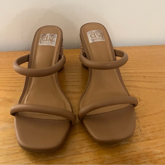 {DV Dolce Vita} Merrick Brown Strappy Slip-On Heels - Picture 3 of 8